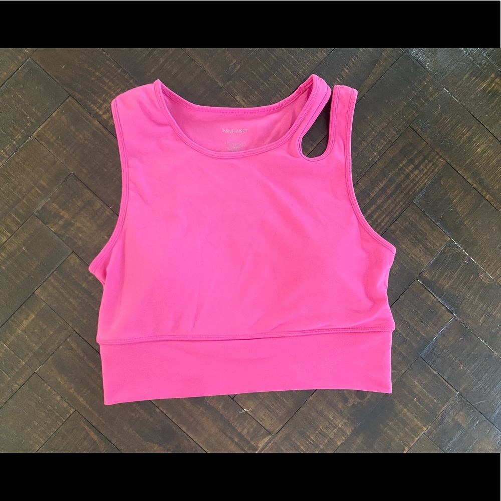 Nine West Active Long Line Lightly Padded Sports Bra Size Large NWOT